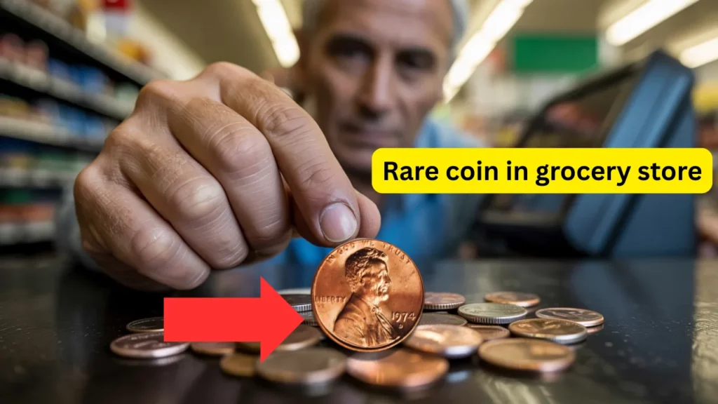 1974-D Lincoln coin found in grocery store